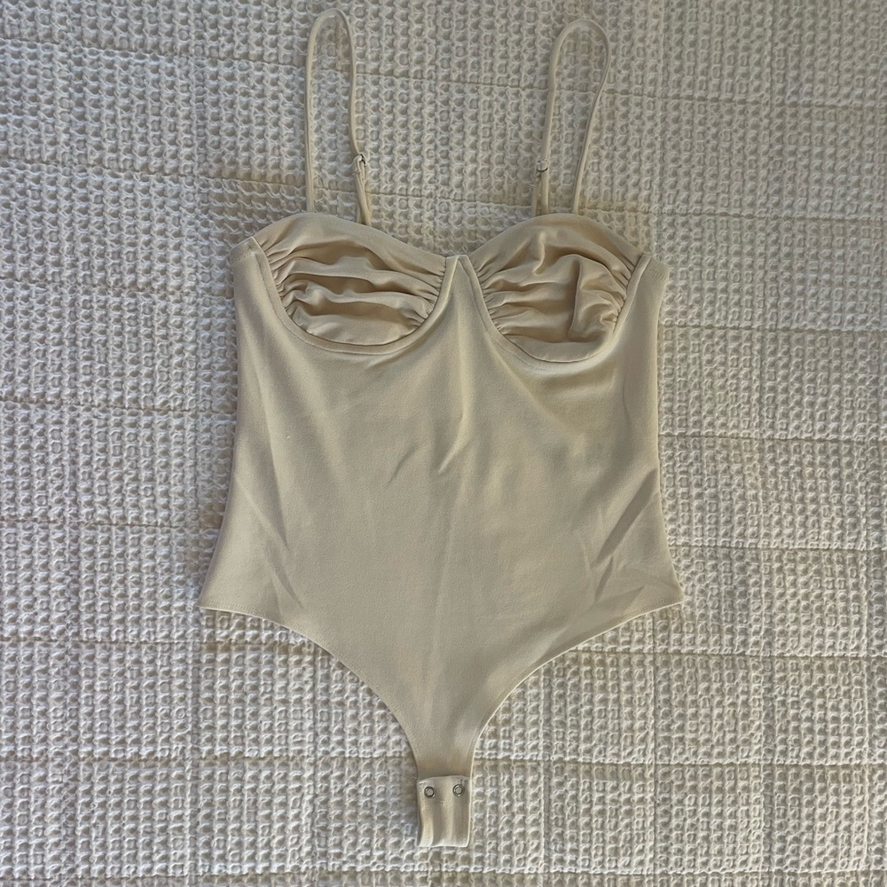 Dynamite Ivory Just a Corps Mesh Bare Bodysuit